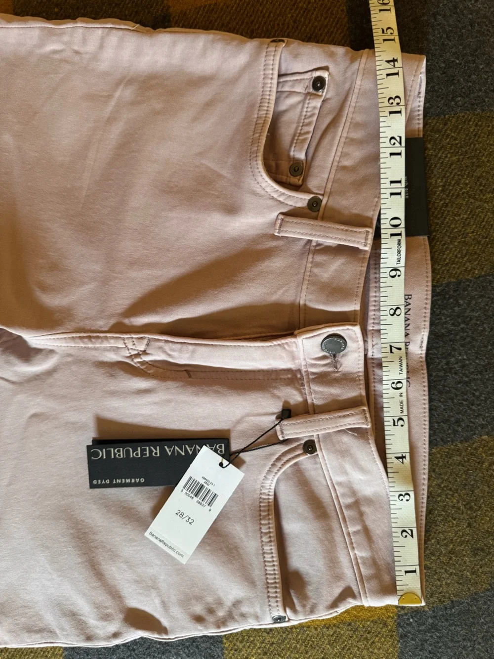 Banana Republic Travelers Super Comfortable Stretch Slim Fit Pant in Pale Pink